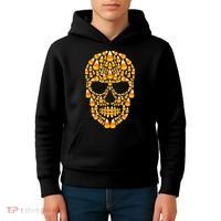 Candy Corn Skull Skeleton Halloween Funny Costume Kids Hoodie thumb 4