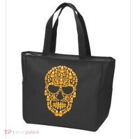 Candy Corn Skull Skeleton Halloween Funny Costume Tote Bag thumb 3
