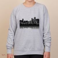 Chicago City Skyline Lights At Night Women's Sweatshirt thumb 0