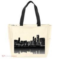 Chicago City Skyline Lights At Night Tote Bag thumb 0