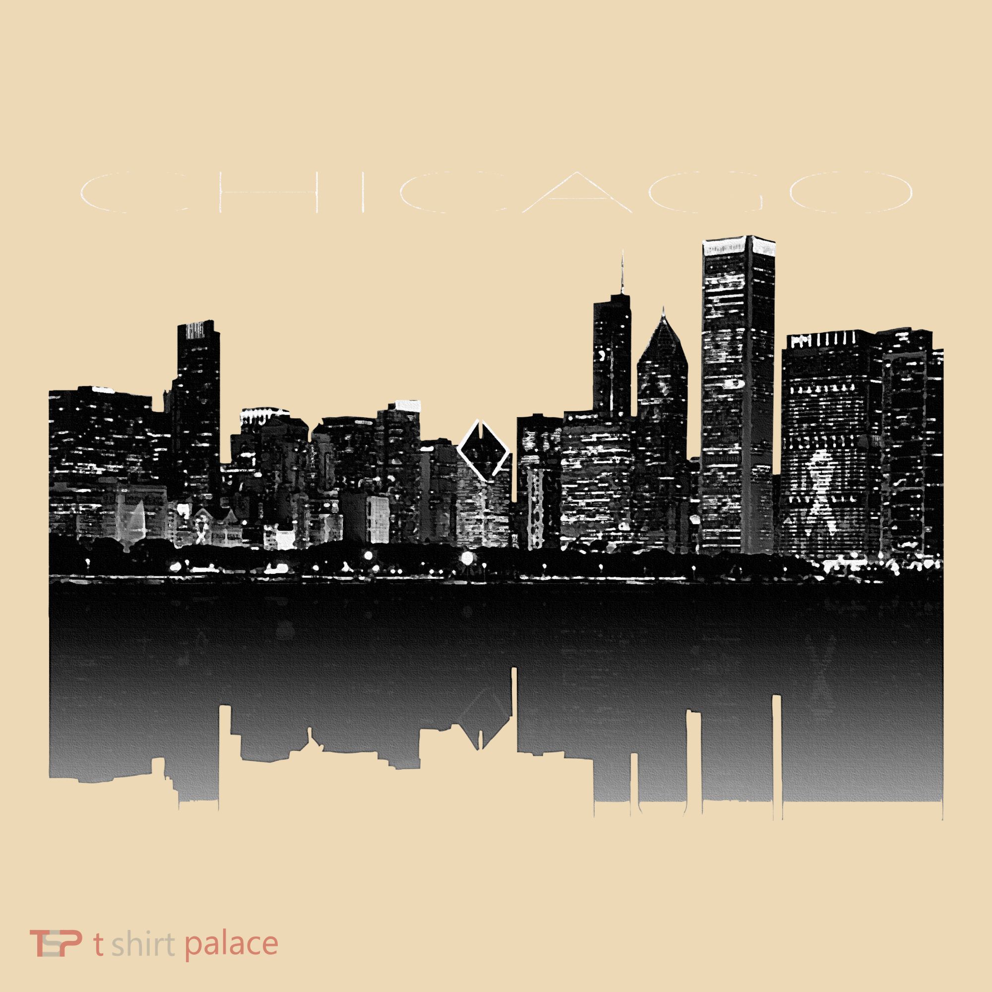 Chicago City Skyline Lights At Night Tote Bag