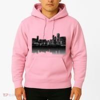 Chicago City Skyline Lights At Night Hoodie thumb 2
