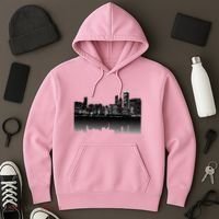 Chicago City Skyline Lights At Night Hoodie thumb 3