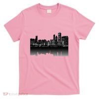 Chicago City Skyline Lights At Night T-Shirt thumb 0