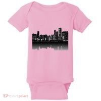 Chicago City Skyline Lights At Night Baby Bodysuit thumb 0