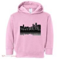 Chicago City Skyline Lights At Night Toddler Hoodie thumb 0
