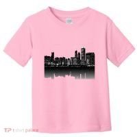 Chicago City Skyline Lights At Night Toddler T-Shirt thumb 0