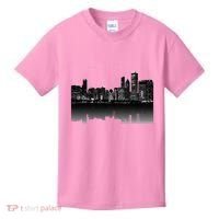 Chicago City Skyline Lights At Night Kids T-Shirt thumb 0