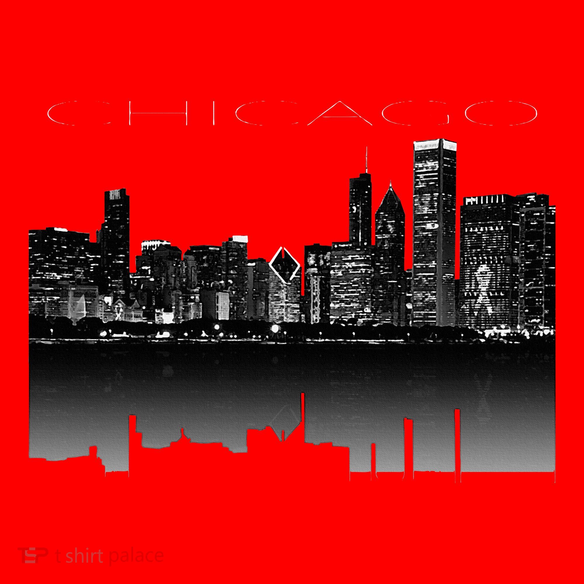 Chicago City Skyline Lights At Night Santa Hat