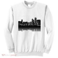 Chicago City Skyline Lights At Night Sweatshirt thumb 0