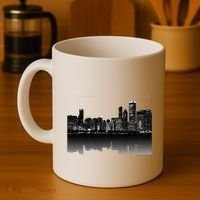Chicago City Skyline Lights At Night Coffee Mug thumb 4