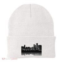 Chicago City Skyline Lights At Night Beanie thumb 0