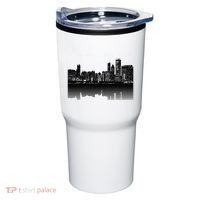 Chicago City Skyline Lights At Night Tumbler thumb 0