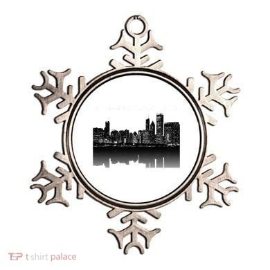 Chicago City Skyline Lights At Night Ornament