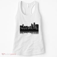 Chicago City Skyline Lights At Night Women's Tank Top thumb 0