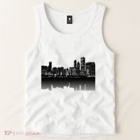 Chicago City Skyline Lights At Night Tank Top thumb 2