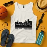 Chicago City Skyline Lights At Night Tank Top thumb 4