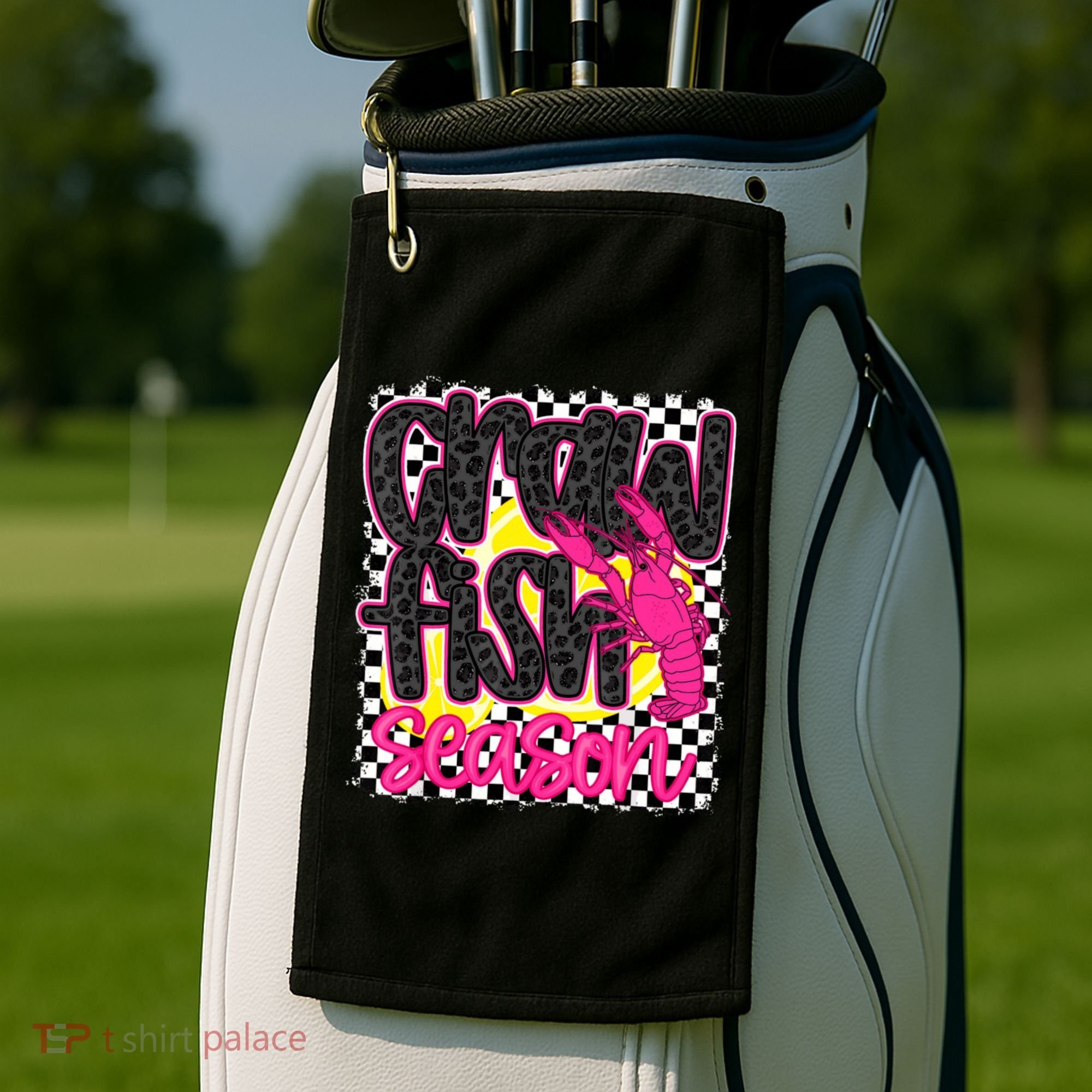 Cute Crawfish Season Golf Towel