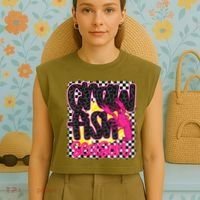 Cute Crawfish Season Garment-Dyed Women's Muscle Tee thumb 4