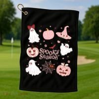 Cute Coquette Spooky Season Golf Towel thumb 1
