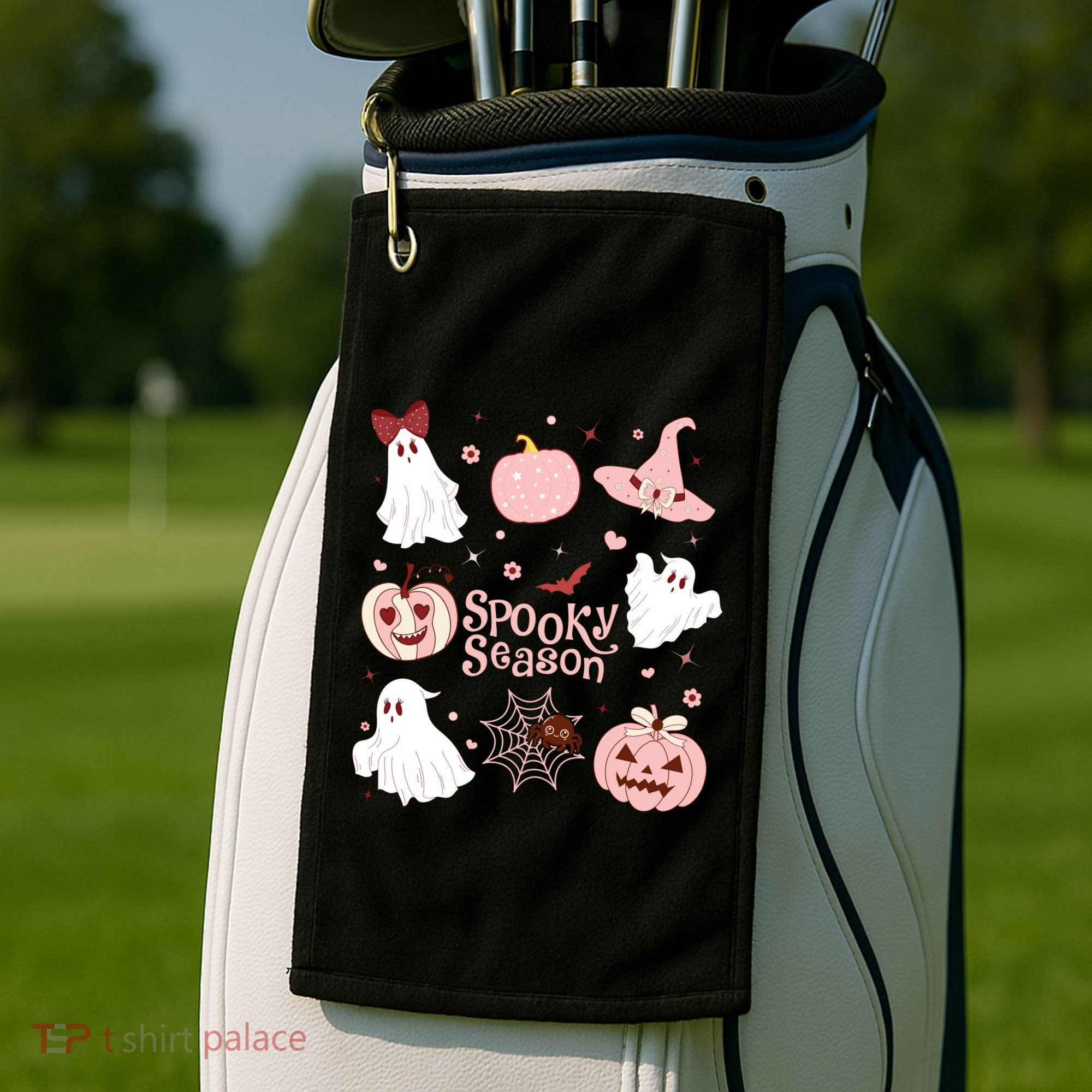 Cute Coquette Spooky Season Golf Towel