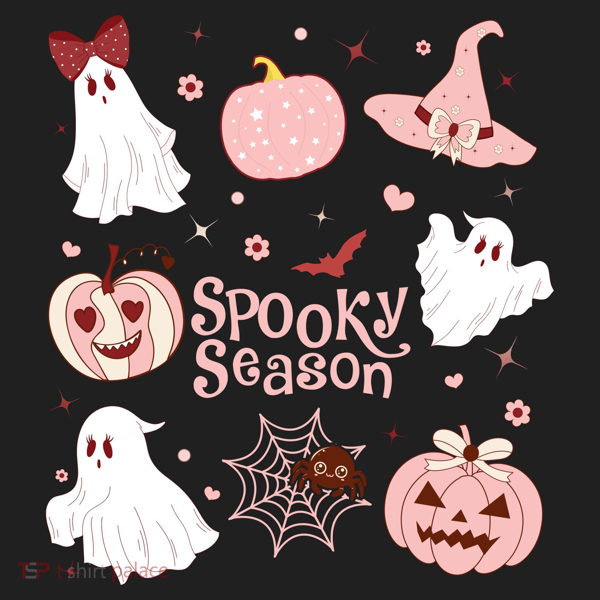 Cute Coquette Spooky Season Golf Towel