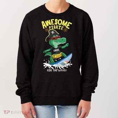 Cool Crocodile Surfing Women's Sweatshirt