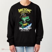 Cool Crocodile Surfing Women's Sweatshirt thumb 0