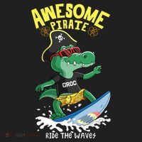 Cool Crocodile Surfing Women's Sweatshirt thumb 2