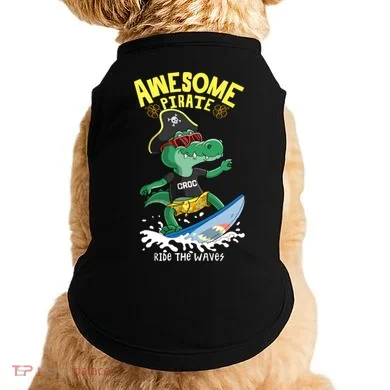 Cool Crocodile Surfing Doggie Tank