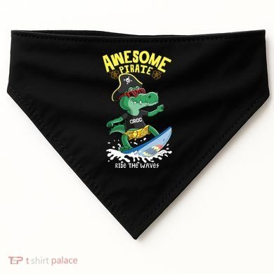 Cool Crocodile Surfing USA-Made Doggie Bandana