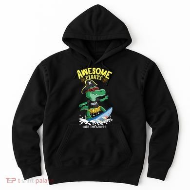 Cool Crocodile Surfing Hoodie