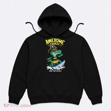 Cool Crocodile Surfing Hoodie