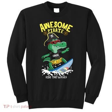 Cool Crocodile Surfing Sweatshirt