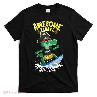 Cool Crocodile Surfing T-Shirt