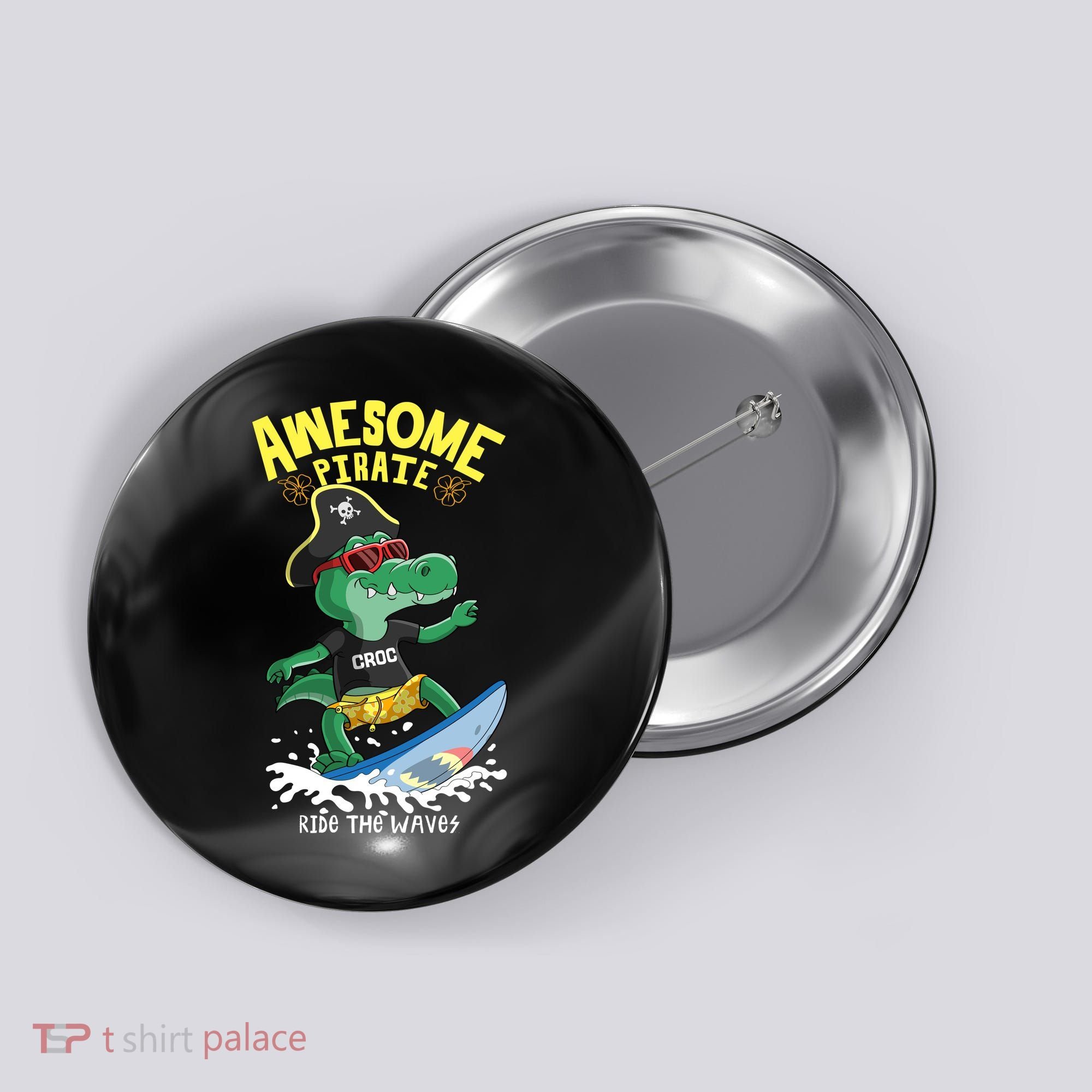Cool Crocodile Surfing Button