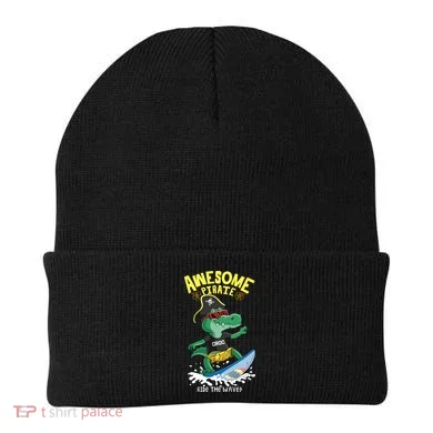 Cool Crocodile Surfing Beanie