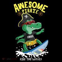Cool Crocodile Surfing Women's Hoodie thumb 2