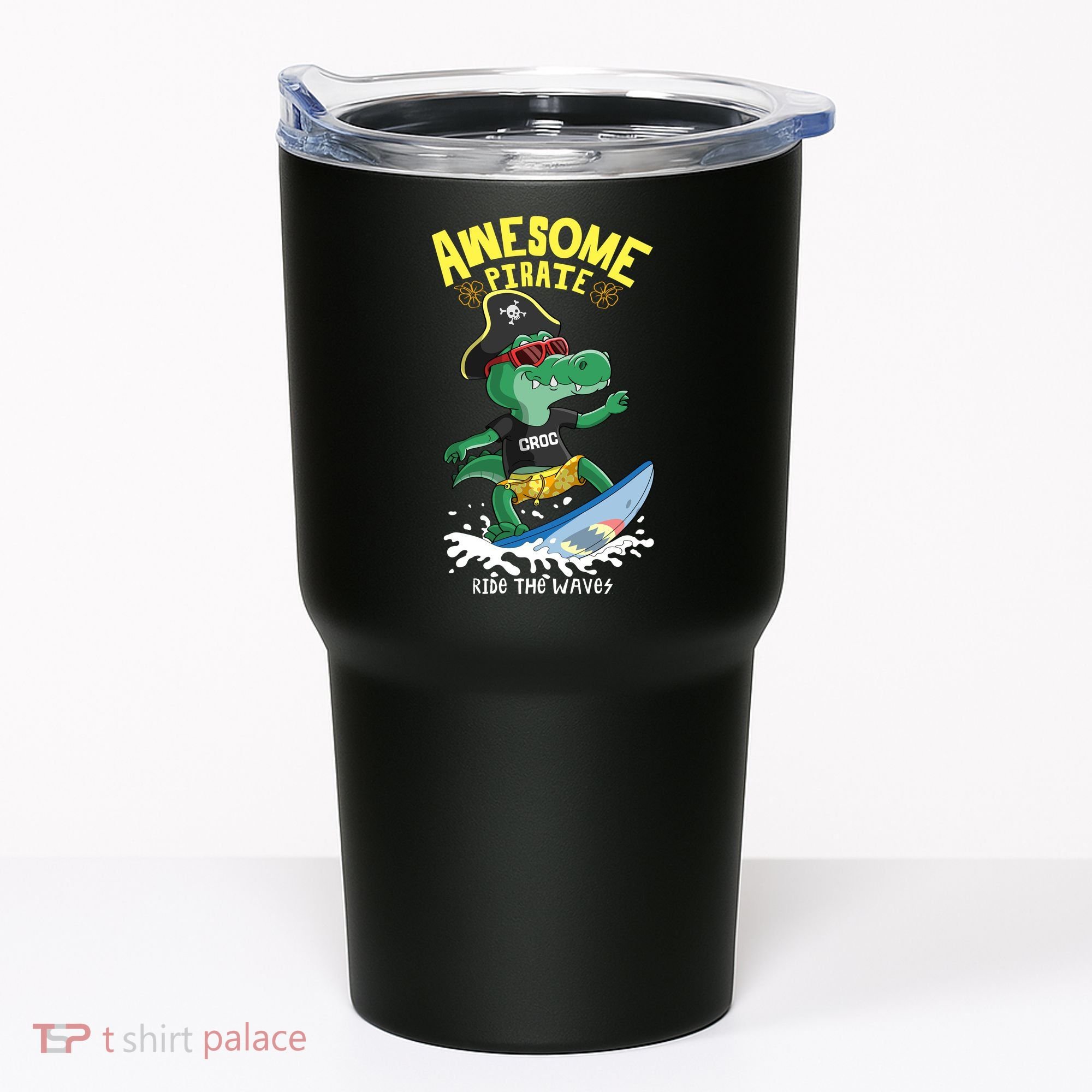 Cool Crocodile Surfing Tumbler