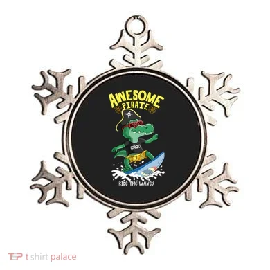 Cool Crocodile Surfing Ornament