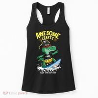 Cool Crocodile Surfing Women's Tank Top thumb 0