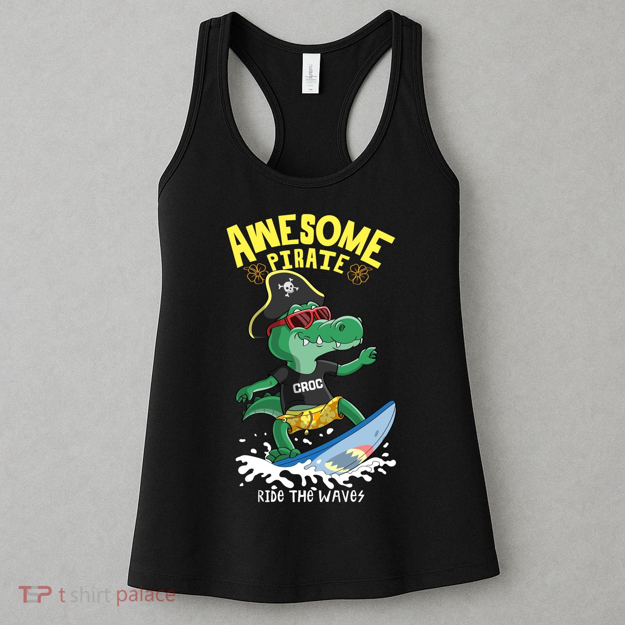 Cool Crocodile Surfing Women's Tank Top