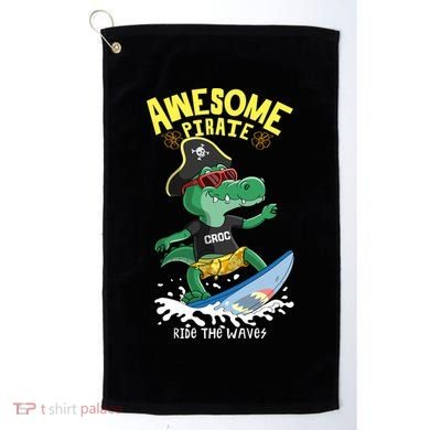 Cool Crocodile Surfing Golf Towel