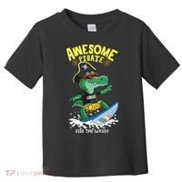 Cool Crocodile Surfing Toddler T-Shirt thumb 0