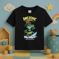 Cool Crocodile Surfing Toddler T-Shirt thumb 3