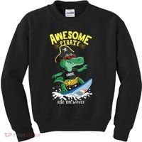 Cool Crocodile Surfing Kids Sweatshirt thumb 0