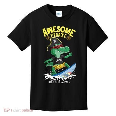 Cool Crocodile Surfing Kids T-Shirt