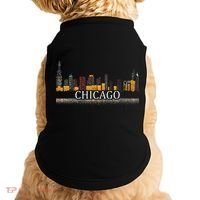 Chicago City Skyline Lights At Night Doggie Tank thumb 0