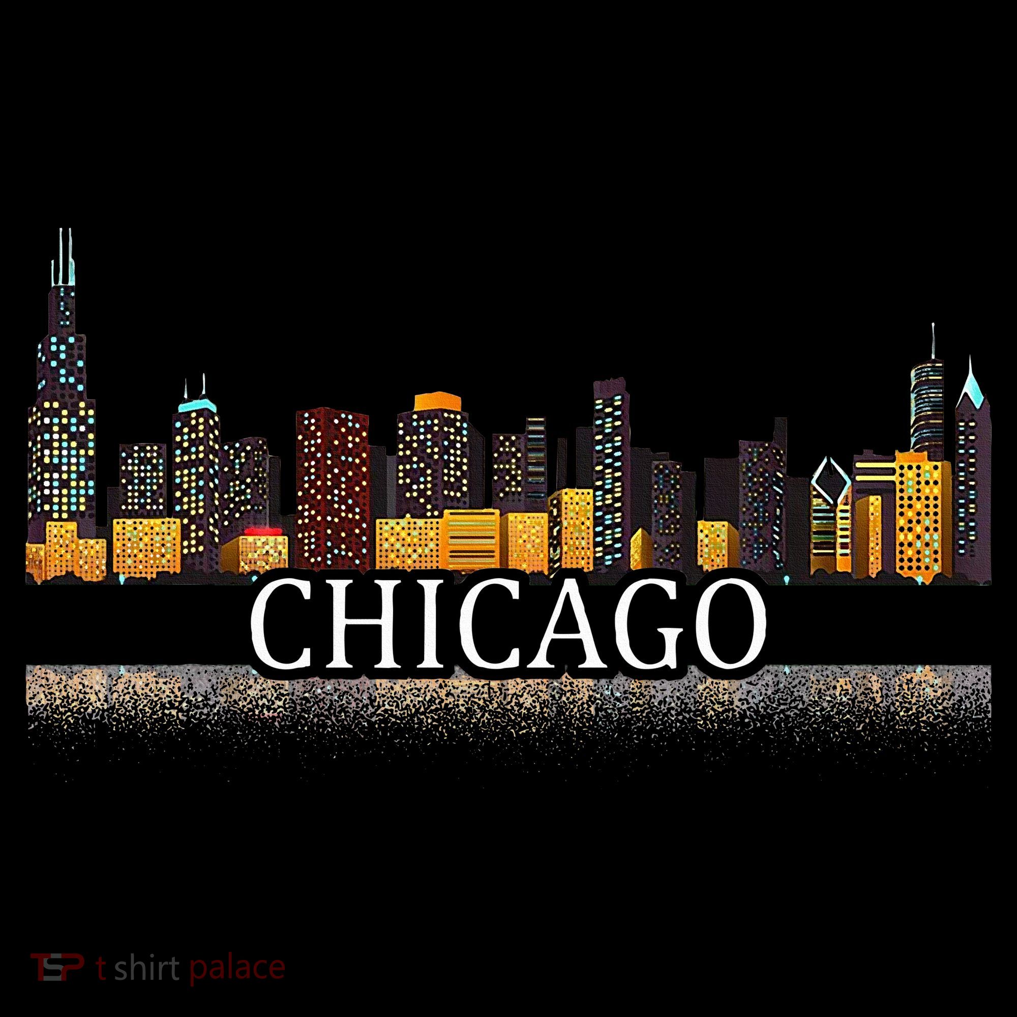 Chicago City Skyline Lights At Night Visor