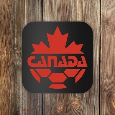 Cool Canada Soccer Jersey Logo Coaster